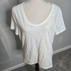 Gap Women's White Scoop Neck Top Size XL NWT